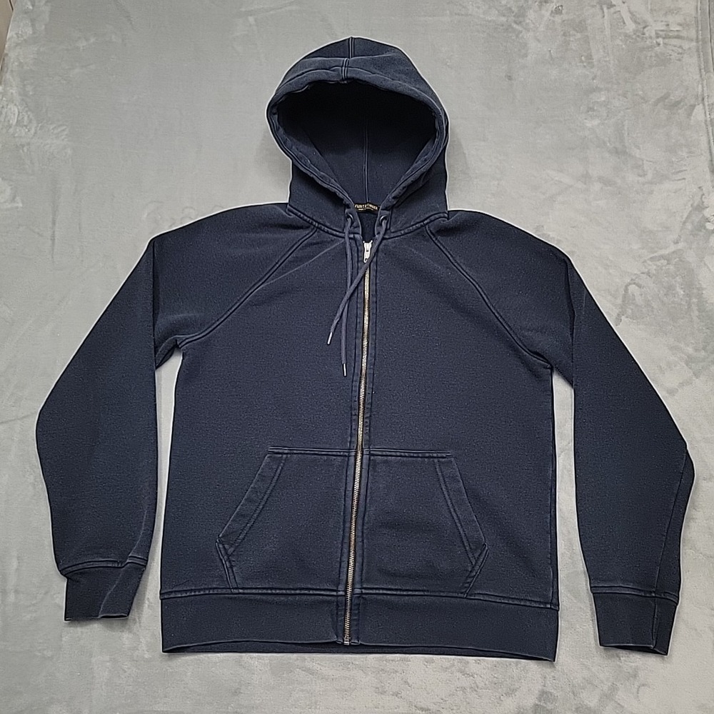 Flint And Tinder Hoodie Mens Large Navy Blue 10-Year Full Zip Made In USA